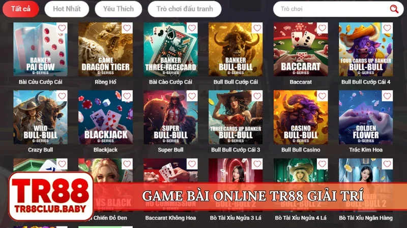 Game bài TR88 - Danh mục giải trí đẳng cấp toàn cầu - DRAGON89.LOL