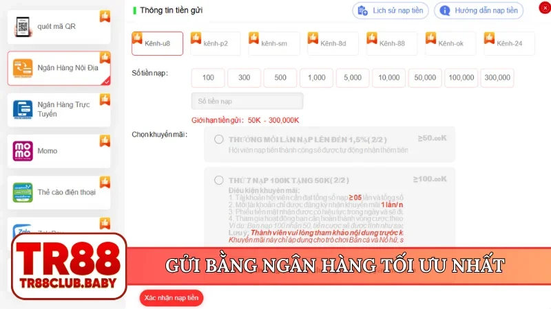Nạp tiền TR88 - Thanh toán siêu tốc, cá cược đỉnh cao - DRAGON89.LOL