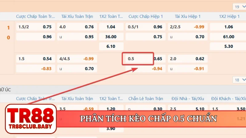 Kèo chấp 1-2 - Tỷ lệ odds phổ biến nhất tại nhà cái TR88 - DRAGON89.LOL