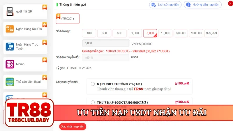 Nạp tiền TR88 - Thanh toán siêu tốc, cá cược đỉnh cao - DRAGON89.LOL